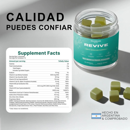 Gomitas revitalizantes para el cabello