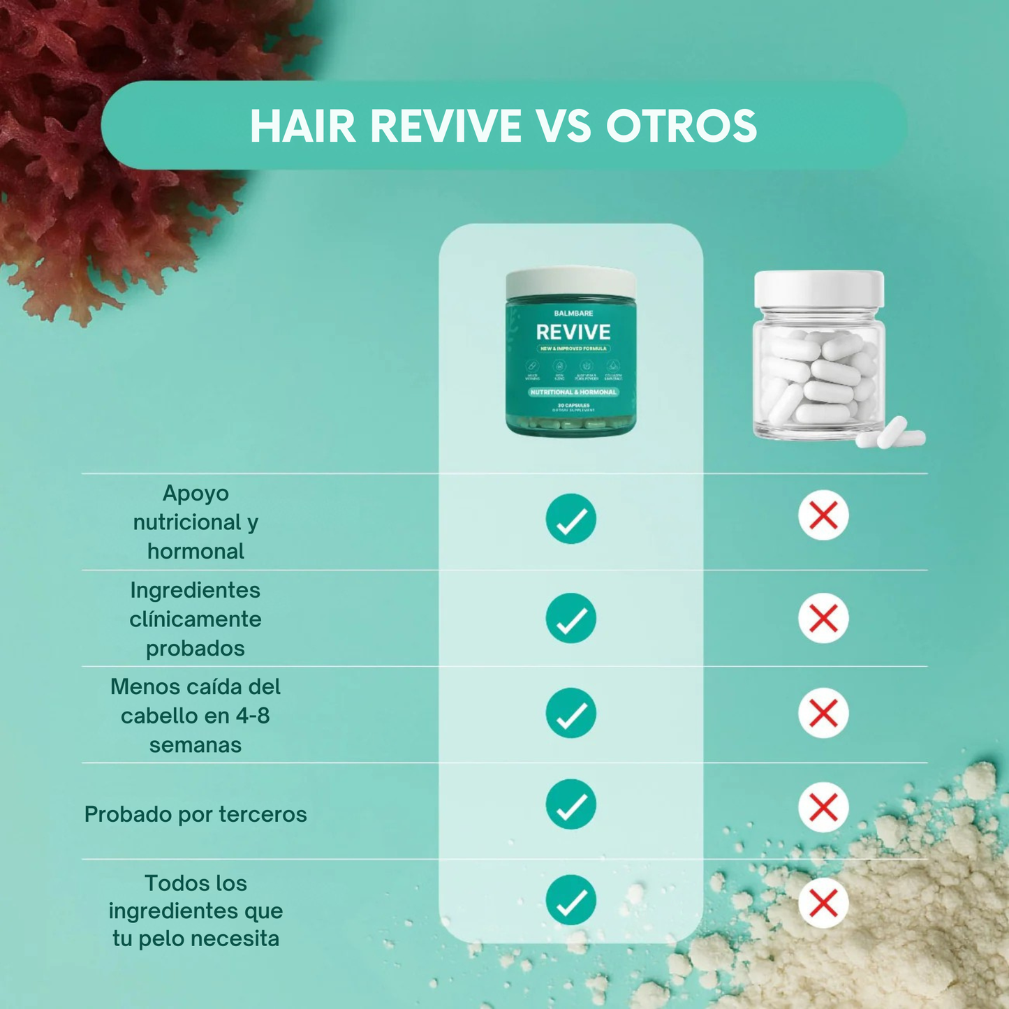 Gomitas revitalizantes para el cabello